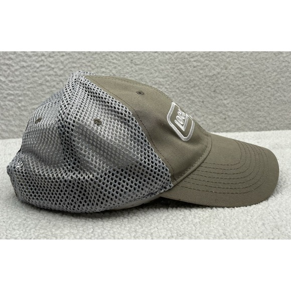 GLOCK Girl Hat Womens Taupe Gray Mesh Back Baseball Trucker Gun Pistol Hook Loop - Picture 5 of 9